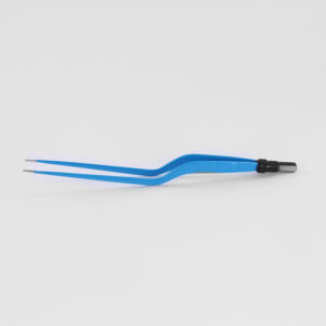 20cm Angled Bipolar Bayonet Style Electrosurgical Forceps with 1mm Tip