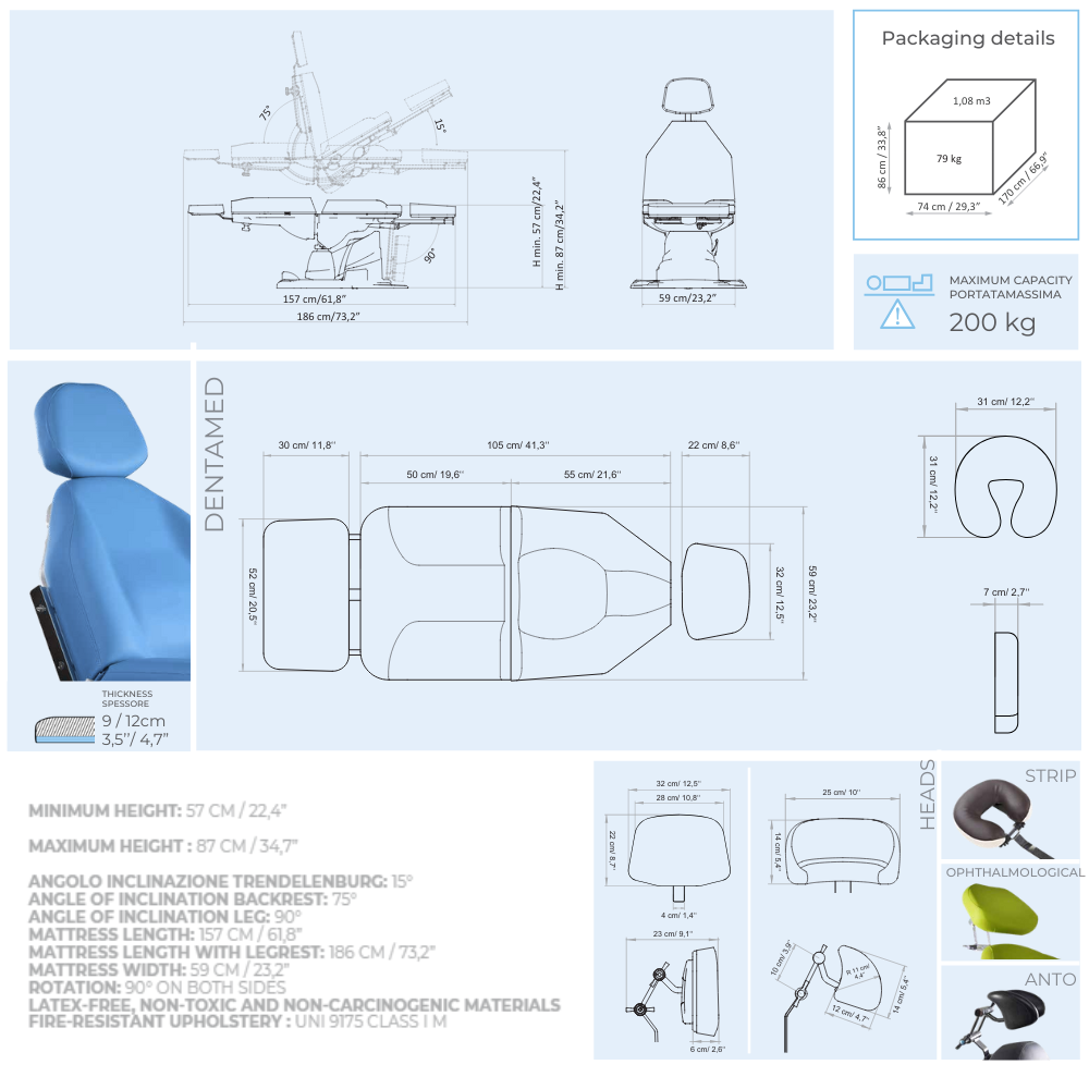Lemi Monza - Stationary Power Procedure Chair