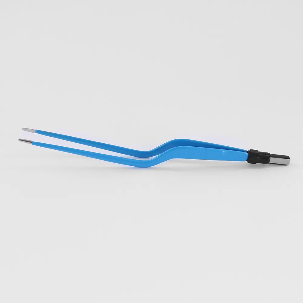 20cm Angled Bipolar Electrosurgical forceps with 2mm Tip